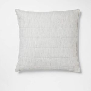 Threshold - Euro Space Dyed Cotton Linen Sham Light Gray - Thr Gray